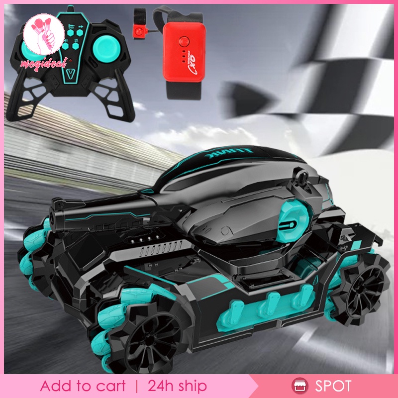 Nước RC Xe Tăng Đồ Chơi Đua Xe Cử Chỉ Cảm Ứng Xoay 360 Phút Chơi Thời Gian Đua Xe Sở Thích
