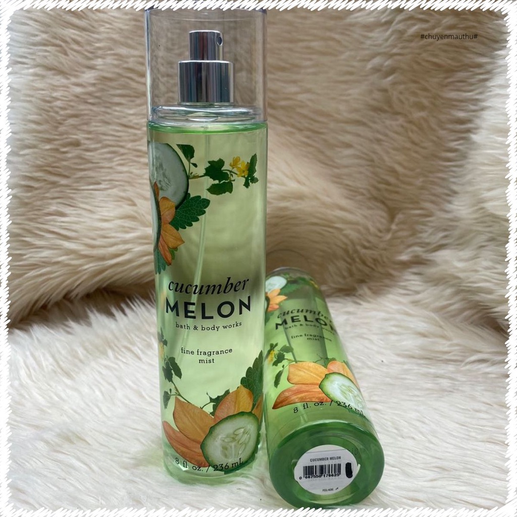 Xịt thơm body mist Bath & Body Cucumber MeLon 236ML #chuyenmauthu#