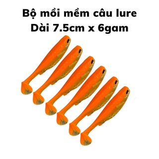 Bộ mồi mềm nff câu lóc Mega 6g x 7.5cm, mồi nff câu lure chẽm câu biển, cá giả mềm câu cá vược nheo ao hồ siêu nhạy