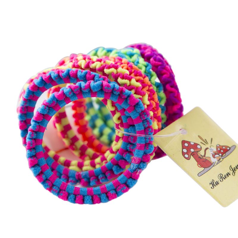 Set 10 Dây Thun Cột Tóc Nhiều Màu Sắc Cho Bé Gái