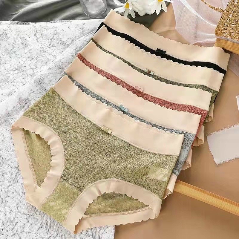 [Sale] Quần lót ren cotton pha cạp su 2205( lẻ 1c)