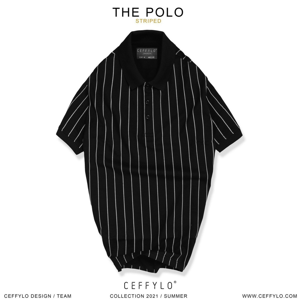 Áo thun polo sang mịn kẻ sọc