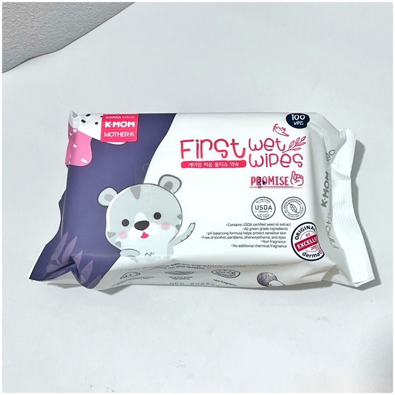 Khăn ướt cho bé K-Mom Hàn Quốc bịch 100 tờ