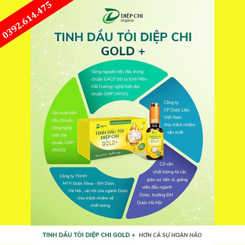 [QUÀ TẶNG] Tinh Dầu Tỏi Diệp Chi Gold+ - Phòng, Hỗ Trợ Trị Ho Mũi, Cảm Cúm, Tăng Đề Kháng