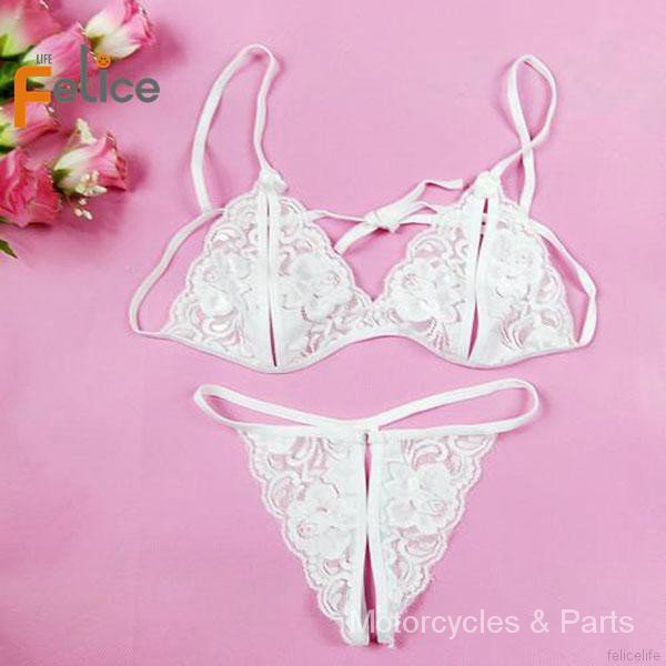 Bộ đồ ngủ nội y babydoll dây G phối ren mở đũng lưng chữ T gợi cảm cho nữ | BigBuy360 - bigbuy360.vn