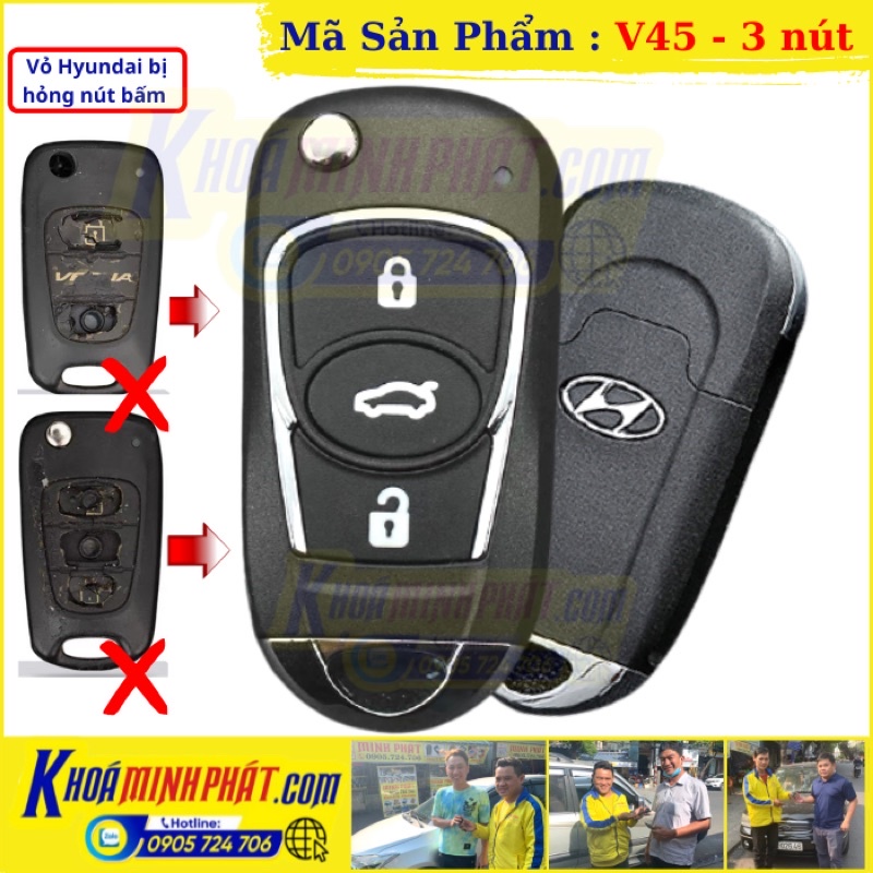 Vỏ Độ Chìa khoá xe Hyundai