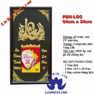 LỊCH BLOCK BẰNG GỖ CHỮ LỘC