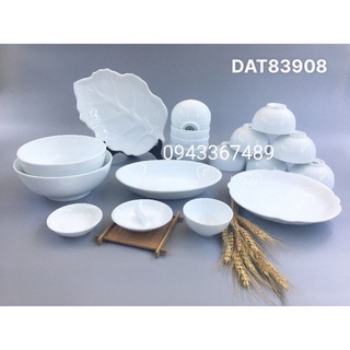 Set bát đĩa sứ Bát Tràng. Hàng y hình, chuẩn đẹp