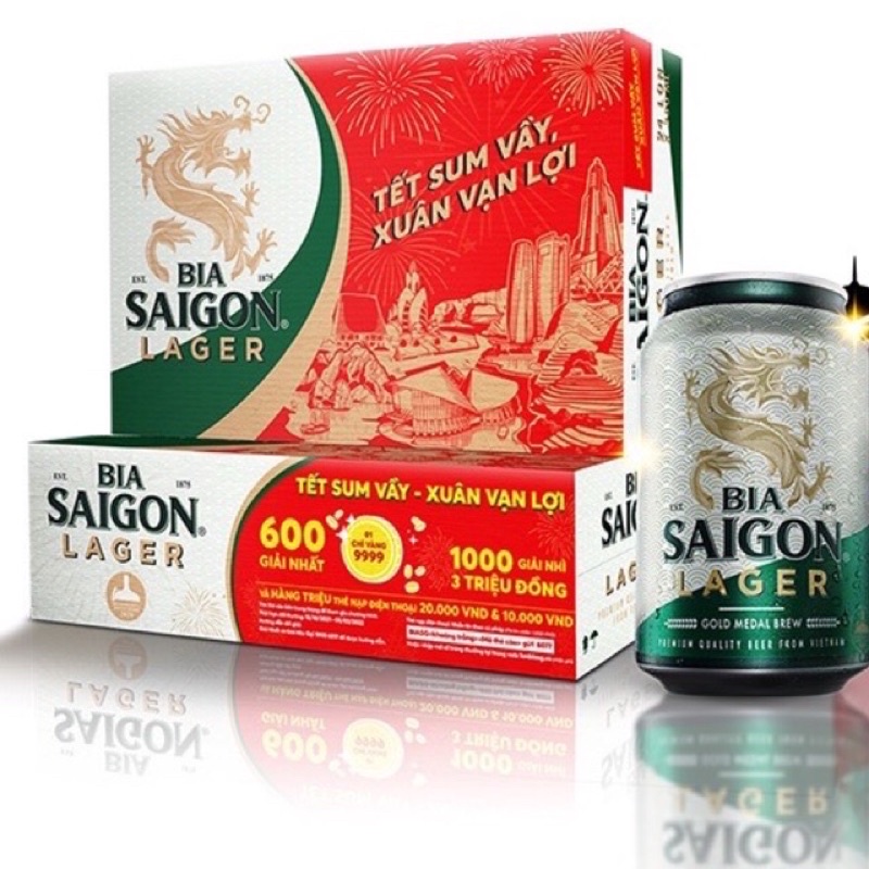 Bia 🍺 Saigon thùng 24 lon