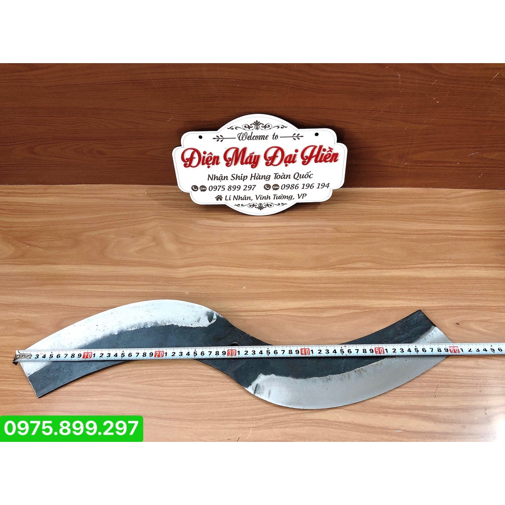 Lưỡi Dao Máy Thái Chuối Băm Cỏ Voi Dài 50cm - 60 - 65CM Trục 20mm . NHẬN ĐẶT HÀNG THEO YÊU CẦU