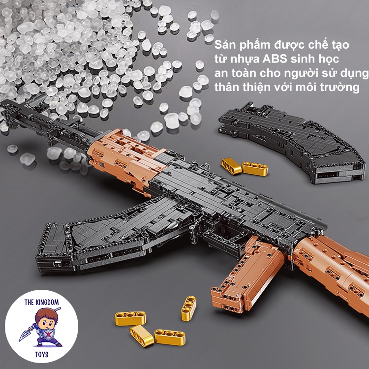 Đồ Chơi Lắp Ráp PUBG Mô Hình AK-47 Trong Game CSGO Cảnh Sát Quân Đội Đồ Chơi Bé Trai XB24006