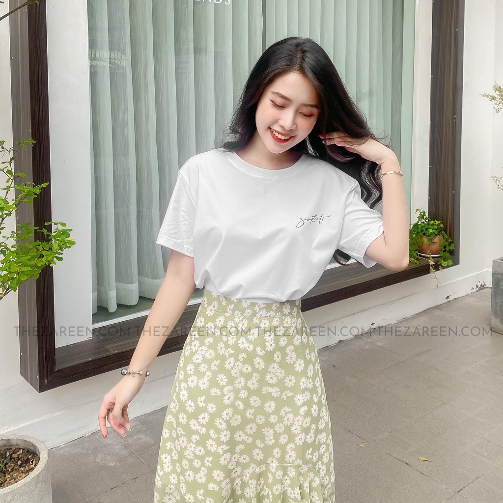 ÁO THUN BASIC IN CHỮ SIMPLICITY ZAREEN THU87 TRẮNG
