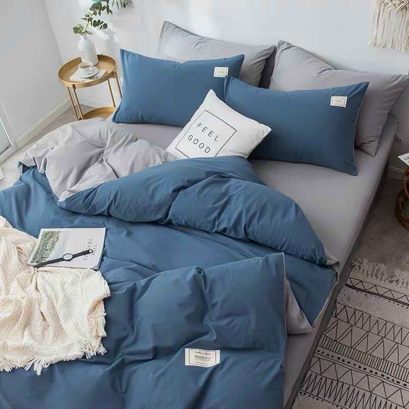 Bộ chăn ga cotton Tici cao cấp phong cách Hàn Quốc màu mới ( không kèm ruột)