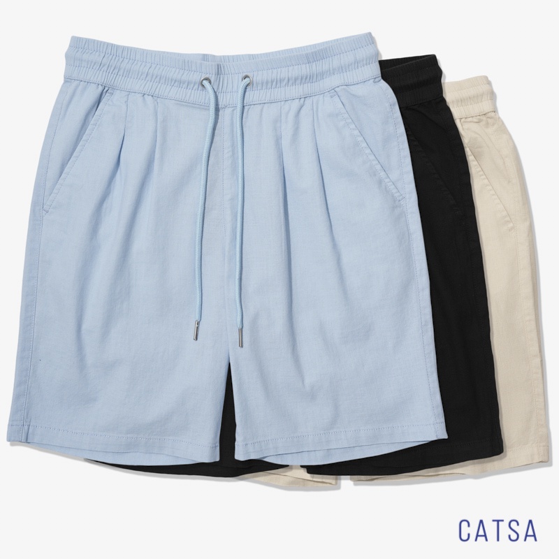 Quần short nam vải Linen nhẹ nhàng, thoải mái, năng động CATSA QSV007 - 006 - 008