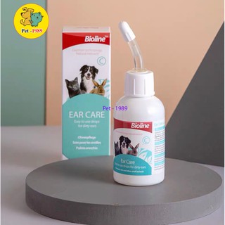 Hình ảnh Dung dịch vệ sinh tai Bioline Ear Care 👂 Ohrenpflege 50ml cho thú cưng Pet-1989