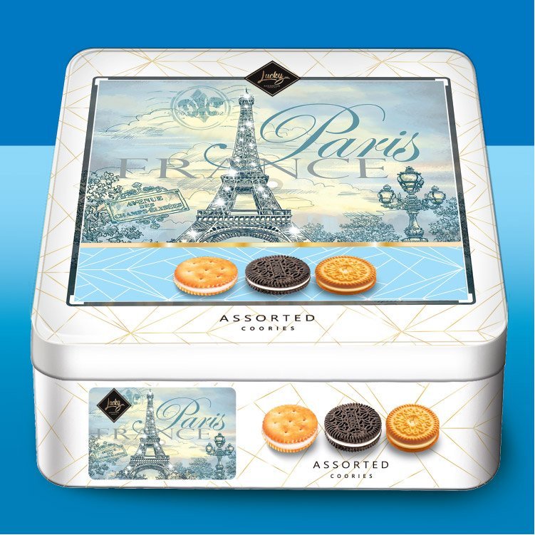 Bánh  LUCKYSUN 180g HỘP THIẾC