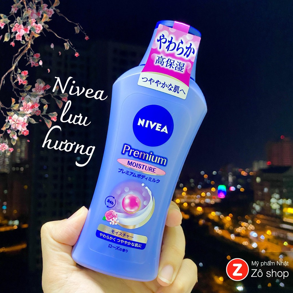 Dưỡng thể ẩm mịn HƯƠNG HOA HỒNG NHẬT LƯU HƯƠNG CAO CẤP - Nivea Premium Moisture 200g