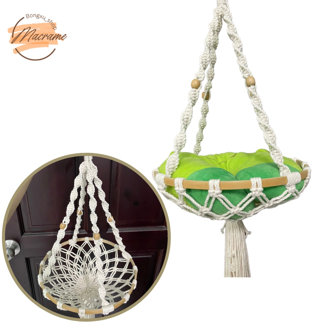 Đồ chơi cho mèo, Võng mèo, xích đu mèo macrame Bongxu_shop