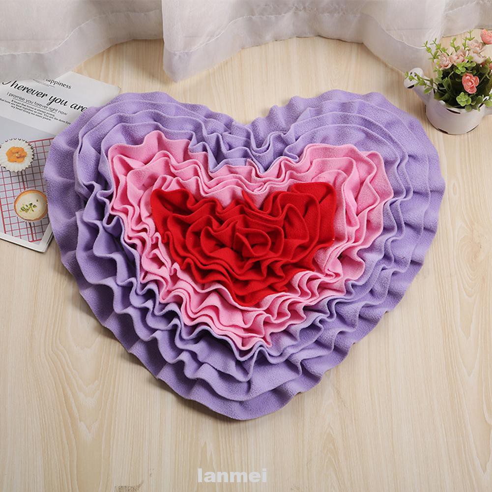 Toys Cats Game Feeding Heart Shape Interactive Indoor Outdoor For Dogs Bite-Resistant Foraging Skills Snuffle Mat