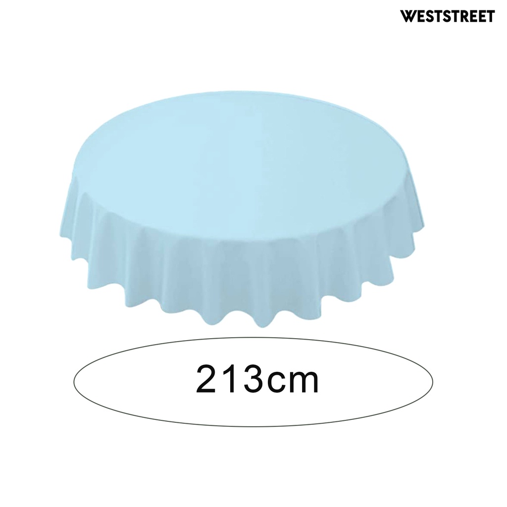Khăn Trải Bàn Tròn Bằng PE Dày 84 Inch Chống Thấm Nước Dùng Một Lần