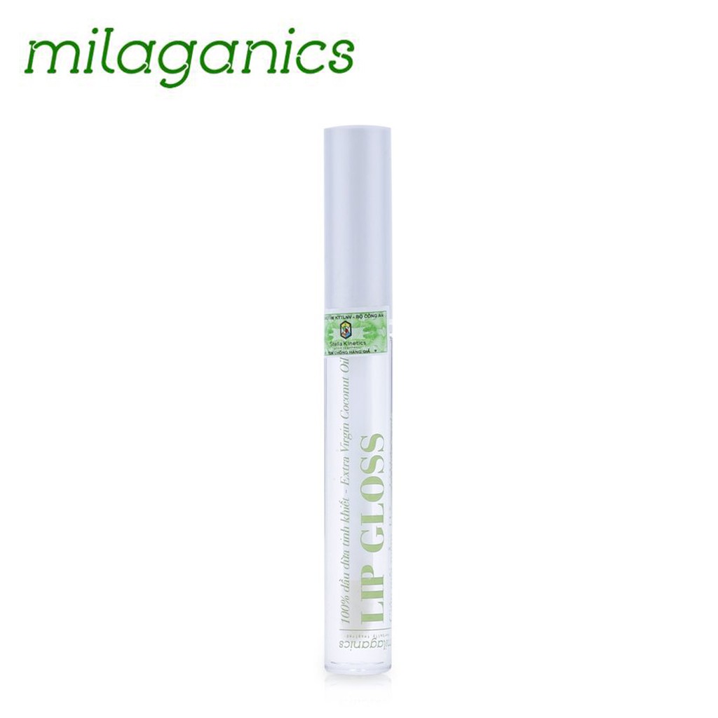 SON DƯỠNG DẦU DỪA DƯỠNG MÔI MỀM MÔI LIP GLOSS MILAGANICS 5ML