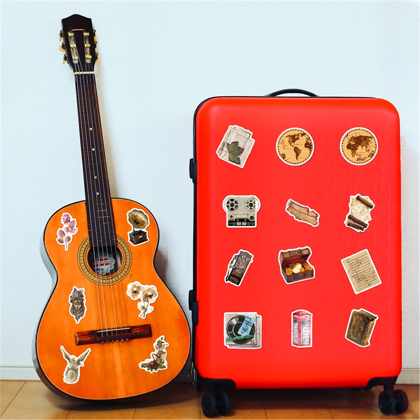 ❉ 02 Sticker Victorian Memory Series ❉ Bộ 50 Miếng Dán Trang Trí Vali Laptop Ván Trượt DIY Thời Trang