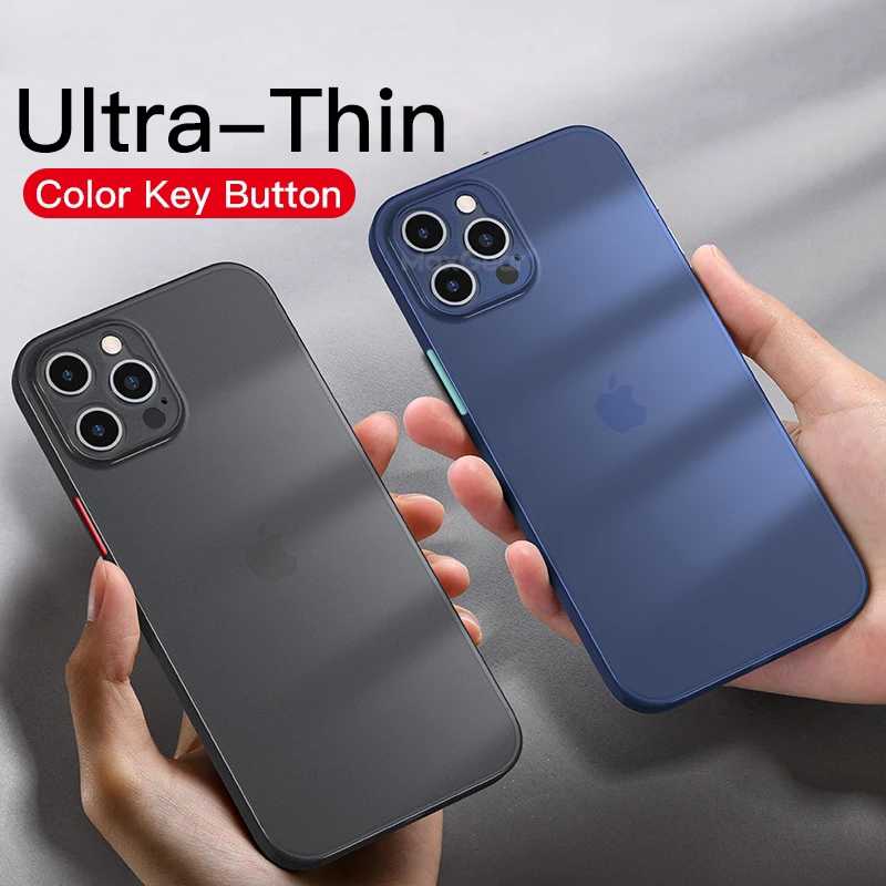 Ốp điện thoại siêu mỏng 0.2 mm bảo vệ cho iPhone 13 Pro Max 12 11 Pro Max X XR XS Max 7 6 6s 8 Plus SE 2020 | BigBuy360 - bigbuy360.vn