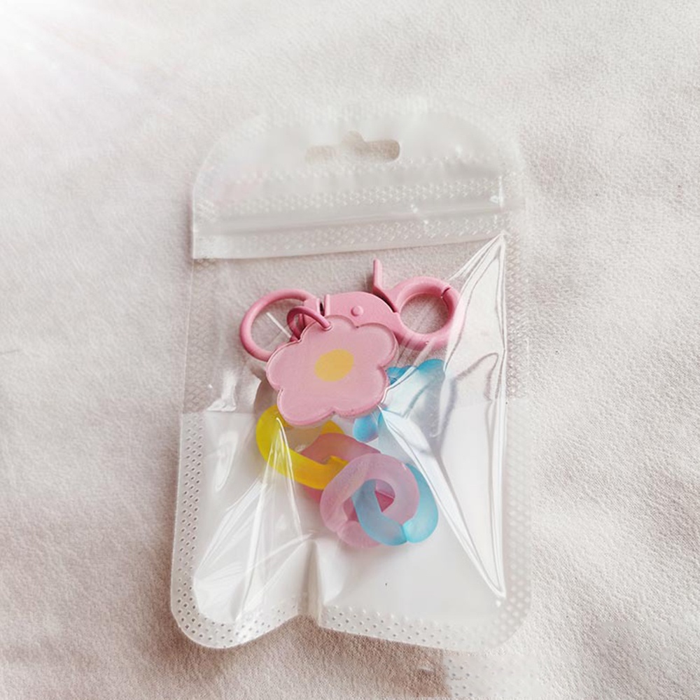 Móc Khóa Hình Gấu Bông Hoa Màu Sắc Dễ Thương Phong Cách Hàn Quốc
