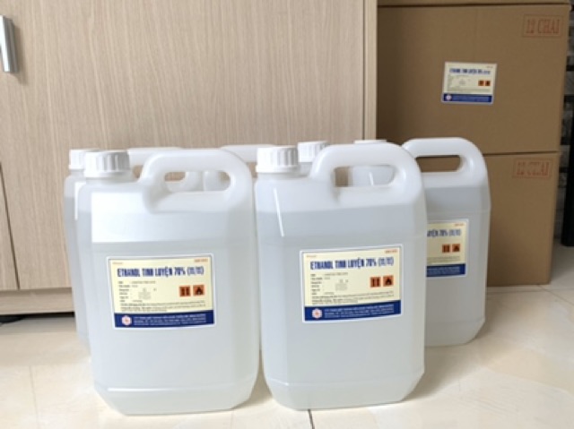 Cồn 70 độ (Ethanol 70%) sát khuẩn, tiệt trùng Can 5L - Cty Dược Phẩm OPC