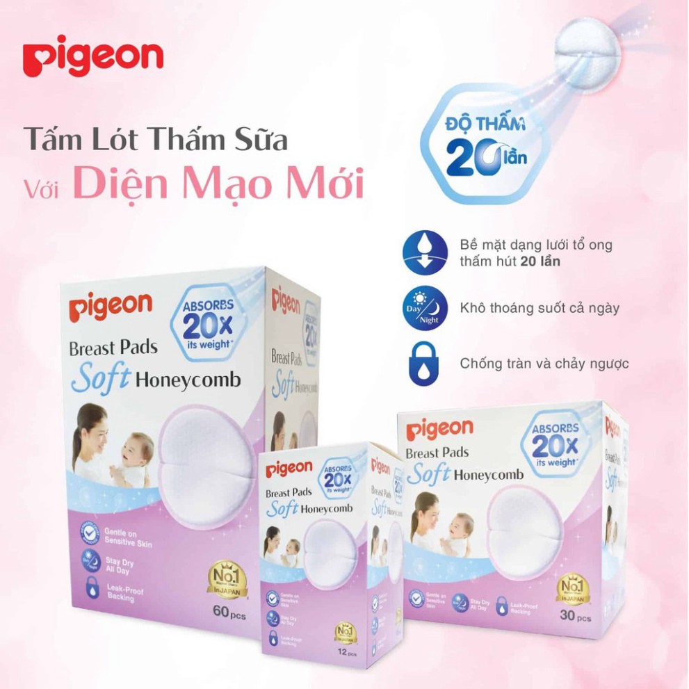 Tấm lót thấm sữa Pigeon 60 miếng  WOWDAD