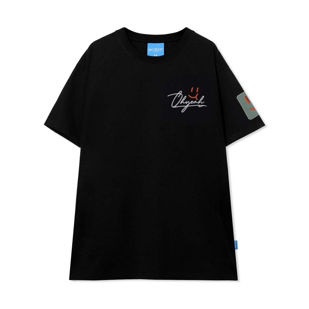 Áo thun unisex Local Brand OHYEAH tay lỡ BASIC TEE - Đen