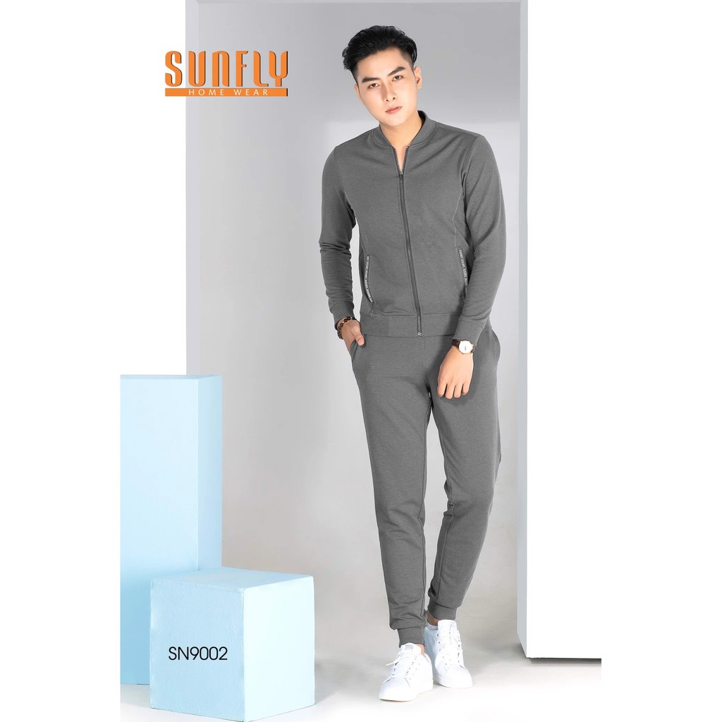 Bộ mặc nhà nam SUNFLY thu đông Áo dài tay, quần dài SN9002 | BigBuy360 - bigbuy360.vn