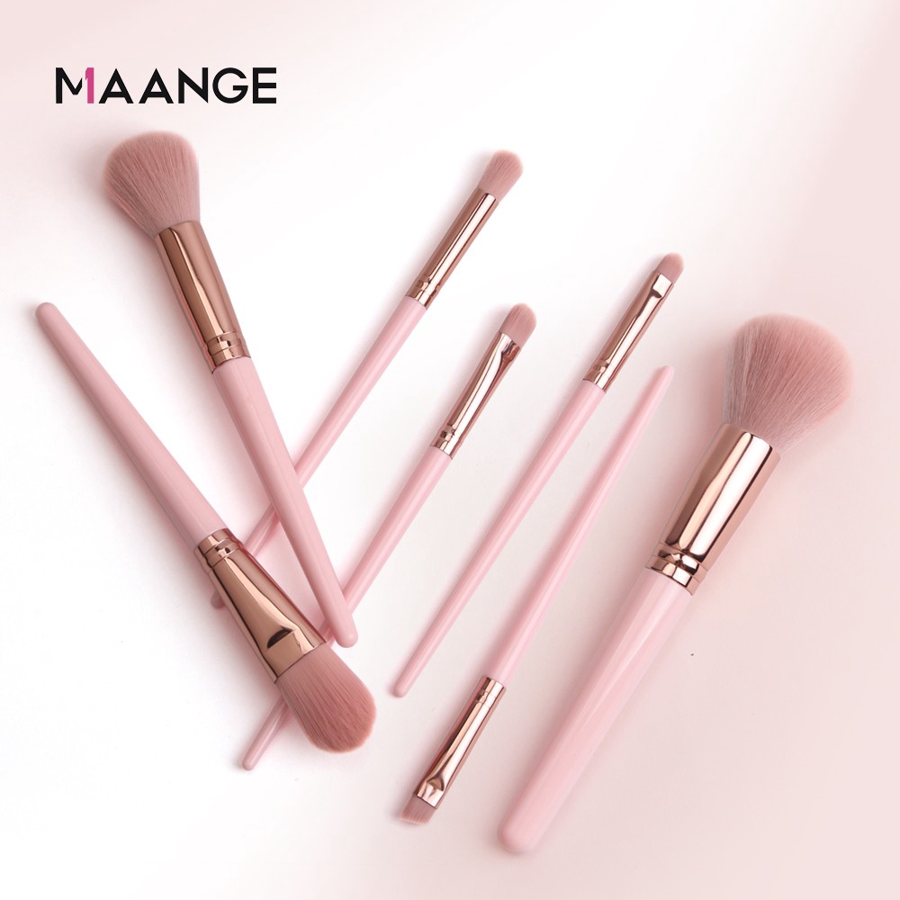 Set 7 cọ trang điểm MAANGE tán phấn má hồng phấn phủ che khuyết điểm phấn mắt tiện lợi