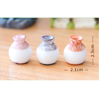 Mô hình vò gốm mini cắm hoa trang trí chậu cây, tiểu cảnh