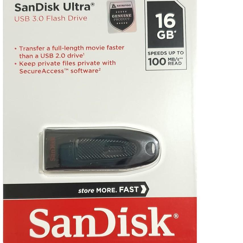 Ổ Cứng Sandisk Ultra Flashdisk Usb 3.0 - Cz48 16gb - Màu Đen