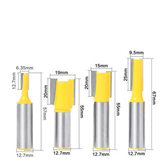 Bộ 4 mũi phay gỗ thẳng cốt 1/2