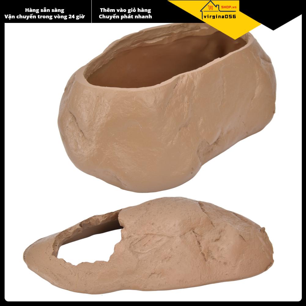 Virgina056 Nhà trú ẩn bò sát nhựa Hồ cá Hang động Tự làm bể nhân tạo Cảnh quan cảnh