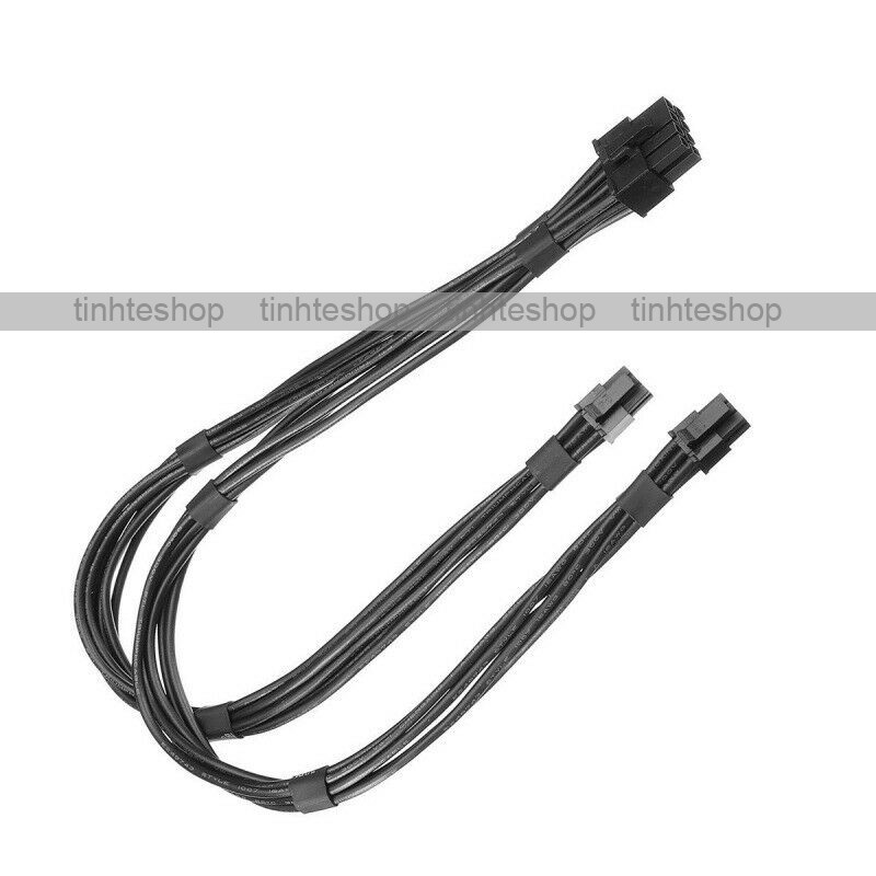 Cáp nguồn 2 mini 6PIN ra 8PIN PCI-E VGA card màn hình GTX1080 cho Máy tính táo 37Cm 18AWG lõi đồng thuần mạ thiếc