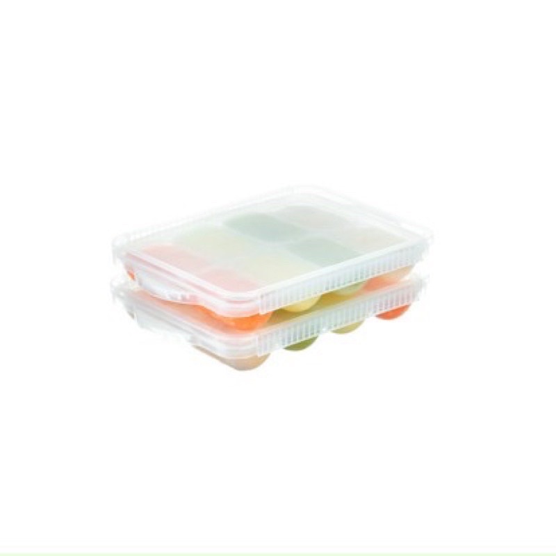 Khay trữ đông đồ ăn dặm cho bé, khay bảo quản đồ ăn dặm Inochi có nắp đậy an toàn vệ sinh tiện lợi