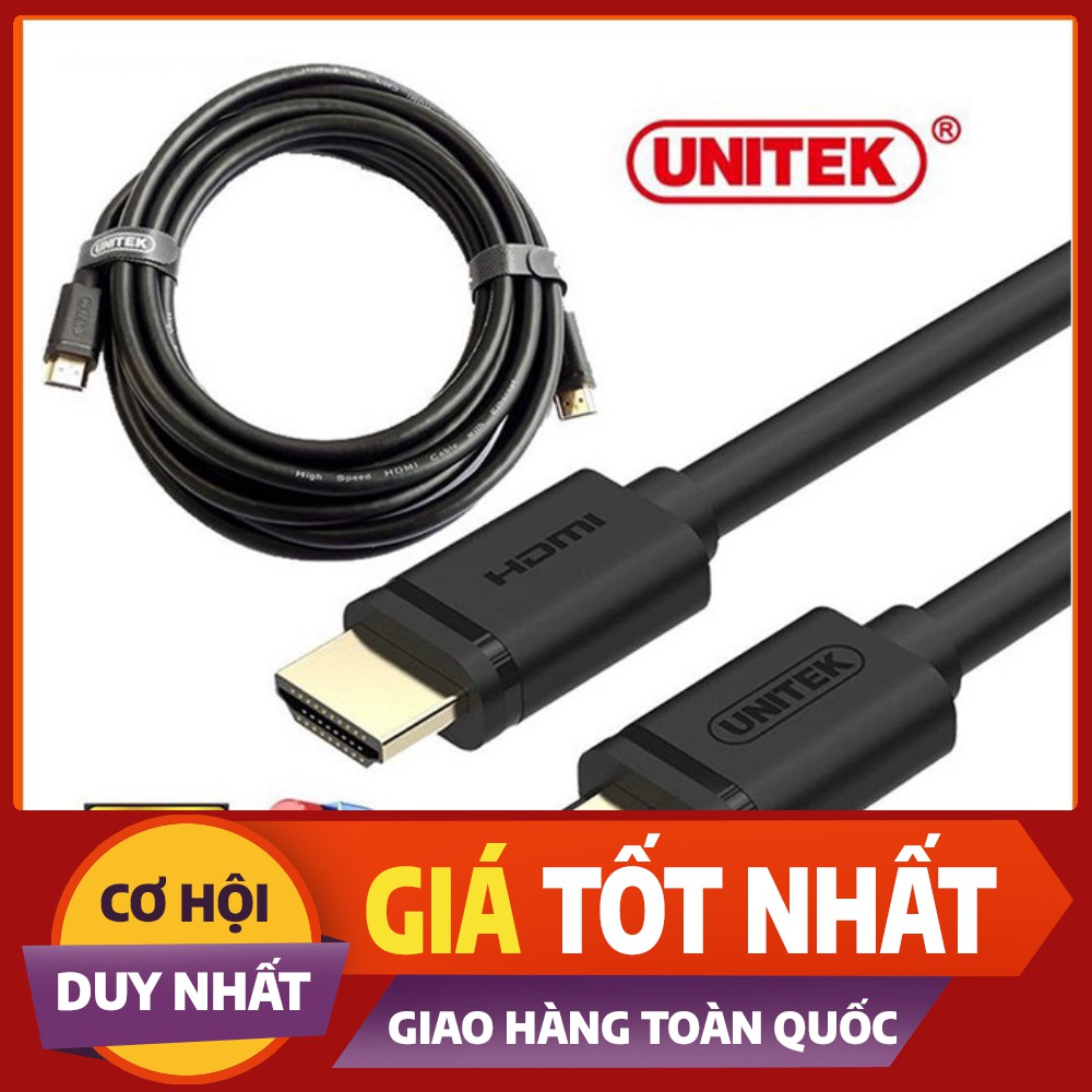 Cáp HDMI 1.4 UNITEK Hổ Trợ 3D, 4K Dài 1.5M (Y-C 137M) - 5M (Y-C 140M)