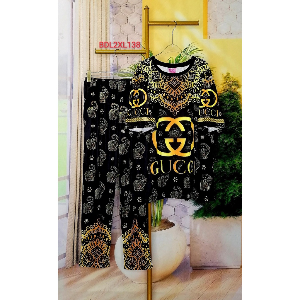 (85kg đến 115kg) SET Bộ Quần Dài Big Size In Hình 3D Vải Thun Co Giãn - BDL2XL138