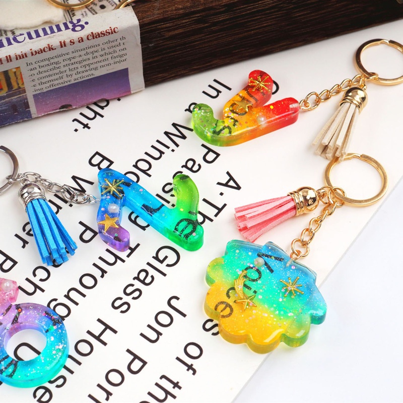 Bộ Khuôn Làm Mặt Dây Chuyền Hình Chữ Cái Tiếng Anh Bằng Resin