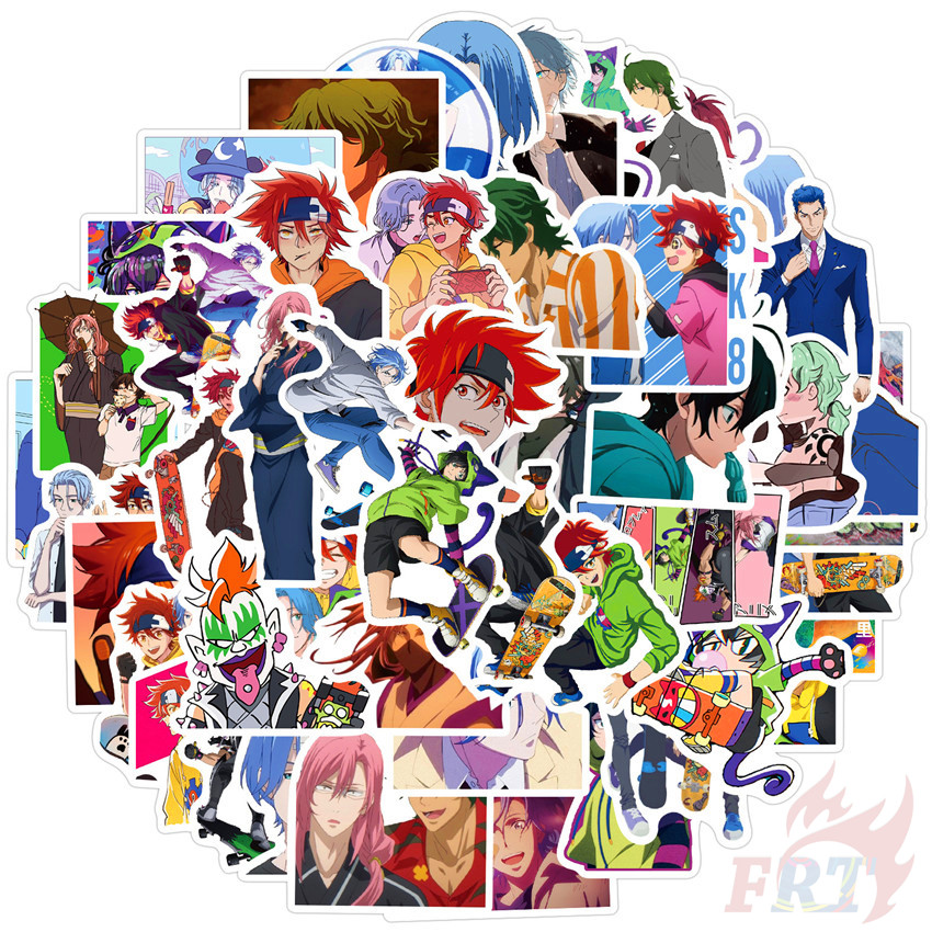 Set 50 miếng dán họa tiết anime Langa Hasegawa Series 04 phong cách SK8 the Infinity chống thấm nước