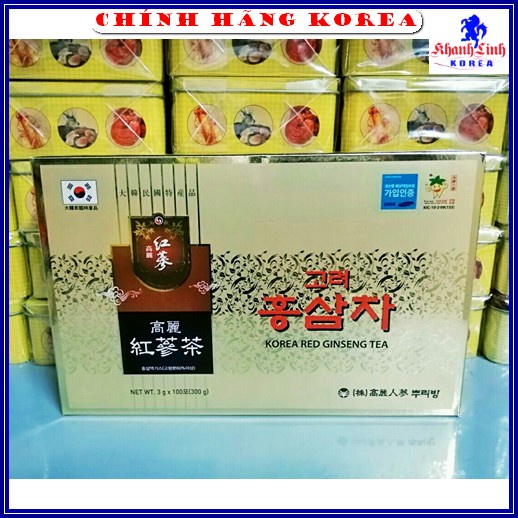 Trà Hồng Sâm Hàn Quốc Cao Cấp, Hộp 100 gói  x 3gr