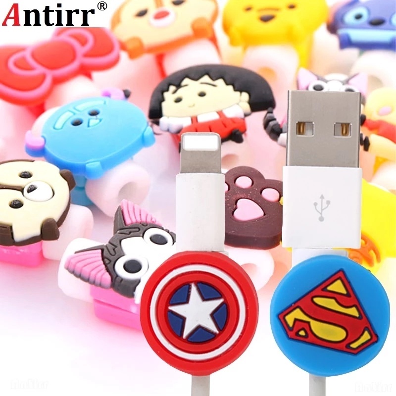 DISNEY 1 Vỏ Bảo Vệ Dây Cáp Sạc USB Chống Đứt Dành Cho IPhone Android Ốp