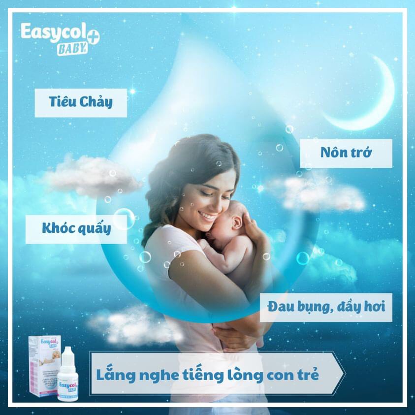 Enzym Lactase Easycol Baby cho trẻ bất dung nạp lactose, Men tiêu hóa, Siro bổ sung Enzyme giảm nôn trớ khóc đêm