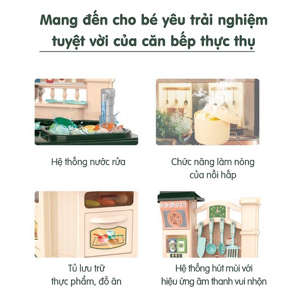 Bộ đồ chơi nhà bếp nấu ăn cho bé - Mô phỏng gần giống với thực tế, cho bé những trải nghiệm chân thật nhất