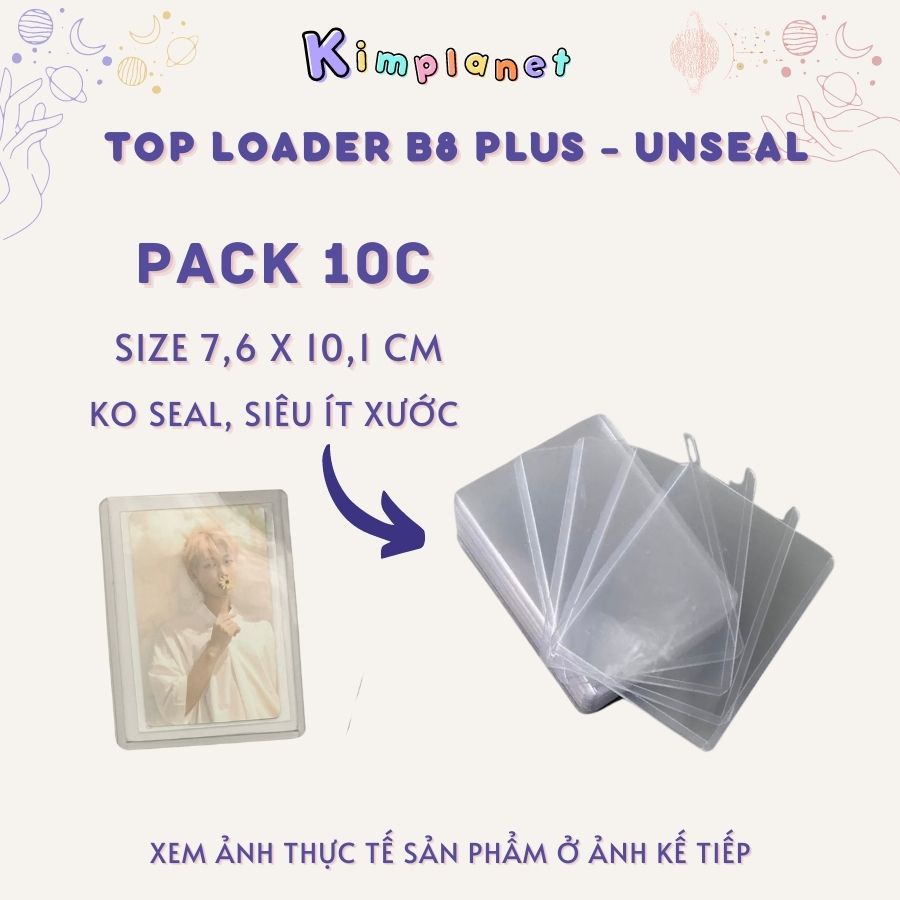 Toploader B8 plus bảo vệ ảnh thần tượng kpop, ảnh anime – gói 10 chiếc