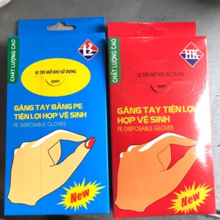Hộp Găng tay bằng PE tiện lợi, hợp vệ sinh, được cấp bằng An toàn thực phẩm