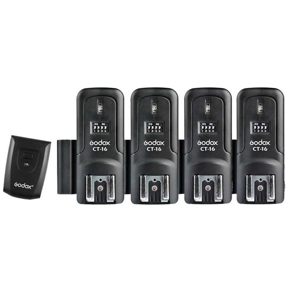 Bộ Truyền Tín Hiệu Âm Thanh Godox CT-16 16 Kênh Kèm 2 Bộ Thu Phát Cho Đèn Flash Dành Cho Canon Nikon Pentax